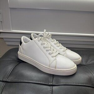 Thousand Fell Lace Up Vegan Leather Sneakers, Women's 7 (White/Black)